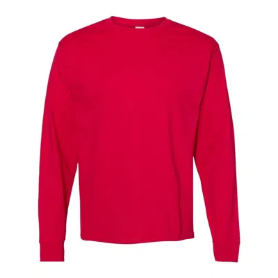 Hanes Essential-t Long Sleeve T-shirt In Pink