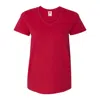 Hanes Essential-t Womens V-neck T-shirt In Red