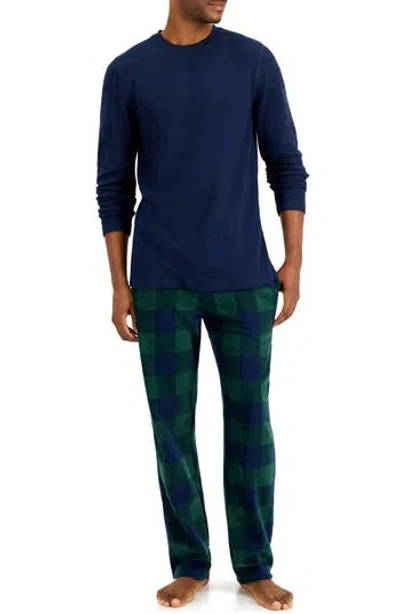 Hanes Fleece Sleep Set In Blackwatch