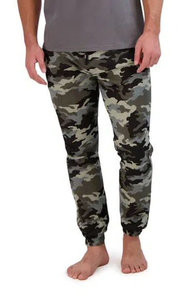 Hanes French Terry Sleep Pants In Grey Camo