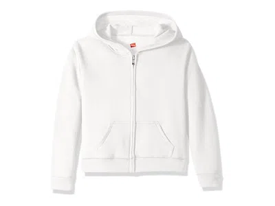 Hanes Kids' Girls' Big Comfortsoft Ecosmart Full-zip Hoodie Women's T Shirt White: Large