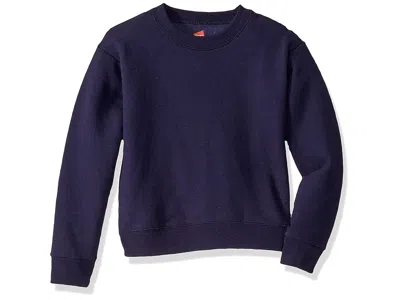 Hanes Kids' Girls' Big Ecosmart Graphic Sweatshirt Women's Sweatshirt Navy: Small In Blue