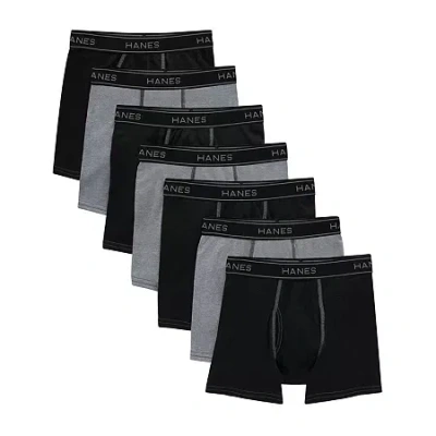 Hanes Kids' Little & Big Boys 5+2 Bonus Pack Boxer Briefs In Black