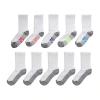Hanes Little & Big Kid Boys 10 Pair Crew Socks In White