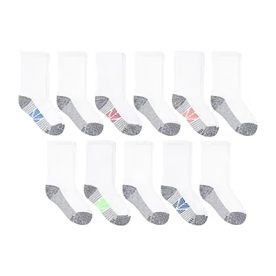 Hanes Little & Big Kid Boys 11 Pair Crew Socks In White