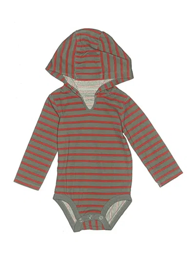 Pre-owned Hanes Kids' Long Sleeve Onesie In Brown
