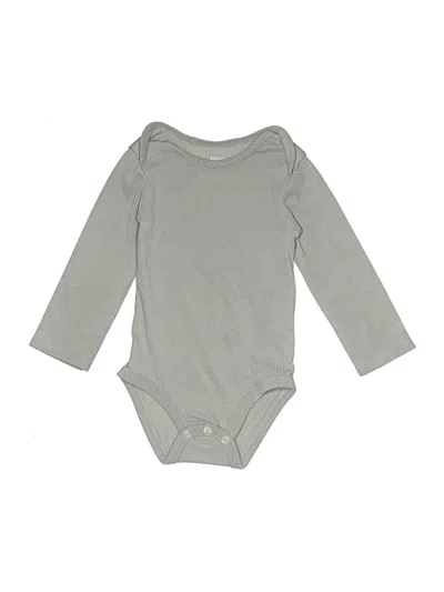 Pre-owned Hanes Kids' Long Sleeve Onesie In Gray