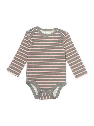 Pre-owned Hanes Babies' Long Sleeve Onesie In Gray