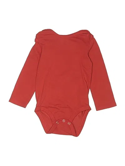 Pre-owned Hanes Kids' Long Sleeve Onesie In Red