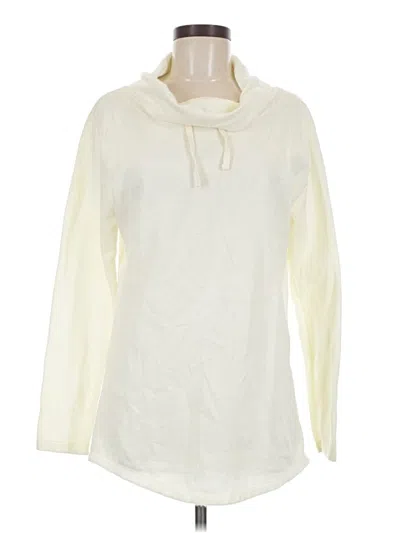 Pre-owned Hanes Long Sleeve Top Ivory Cowl Neck Tops