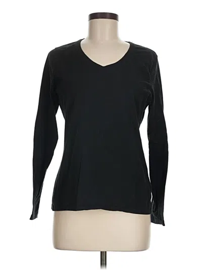 Pre-owned Hanes Long Sleeve T-shirt In Black