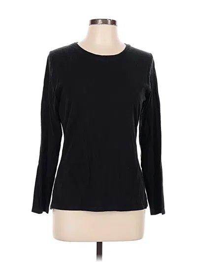 Pre-owned Hanes Long Sleeve T-shirt In Black