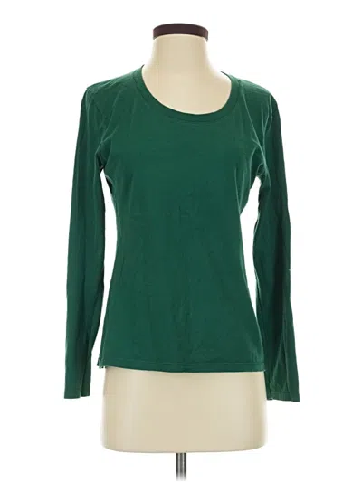 Pre-owned Hanes Long Sleeve T-shirt In Green