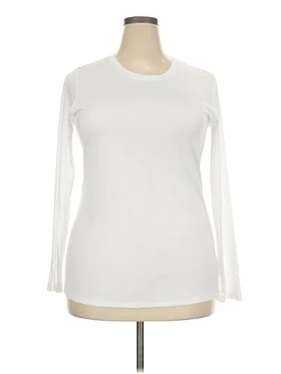 Hanes Long Sleeve T-shirt In Ivory