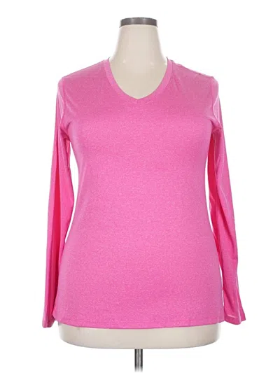 Pre-owned Hanes Long Sleeve T-shirt In Pink