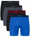 Hanes Men's 4pk. Men's Ultimate Moves Support Boxer Brief Underwear In Blue