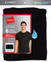 Hanes Men's 6-pack Ultimate Crewneck Undershirts In Black