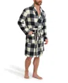 Hanes Men's Adjustable Plush Robe In White