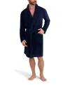 Hanes Men's Adjustable Plush Robe In Blue