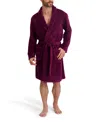 Hanes Men's Adjustable Plush Robe In Burgundy