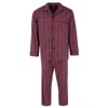 Hanes Men's Big & Tall Broadcloth Long Sleeve Pajama Set In Red