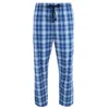 Hanes Men's Tag Free Comfort Flex Plaid Pajama Lounge Pant In Blue