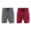 Hanes Men's Big & Tall Knit Pajama Lounge Short (pack Of 2) In Grey