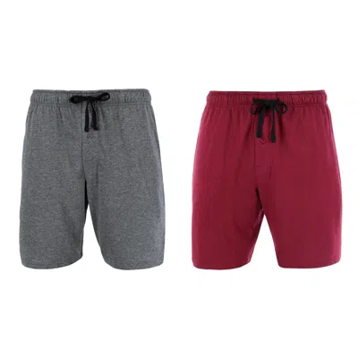Hanes Men's Big & Tall Knit Pajama Lounge Short (pack Of 2) In Grey