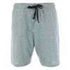 Hanes Men's Tag Free Knit Pajama Lounge Short With Side Pockets In Grey