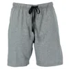 Hanes Men's Jersey Knit Cotton Button Fly Pajama Sleep Shorts In Grey
