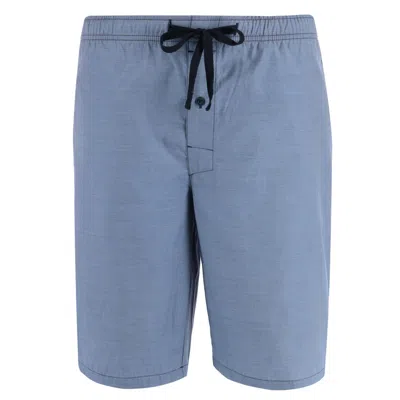 Hanes Men's Big And Tall Woven Cotton Pajama Sleep Shorts In Blue