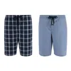 Hanes Men's Big And Tall Woven Cotton Pajama Sleep Shorts (pack Of 2) In Multi