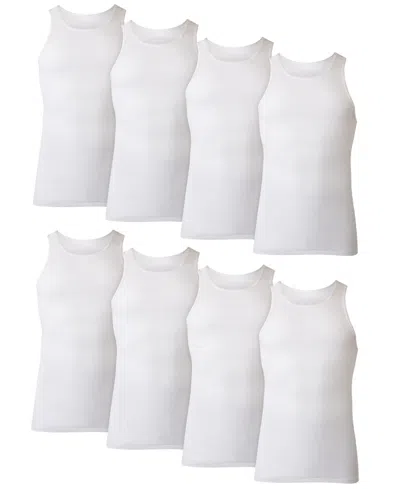 Hanes Men's Cotton Comfortsoft Tank Top 7+1 Free Undershirts In Assorted