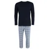 Hanes Men's Cotton Long Sleeve Shirt And Flannel Pajama Pants In Multi