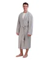 Hanes Men's Cotton Waffle Knit Robe In Gray