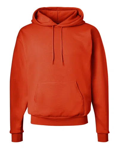 Hanes Men's Ecosmart Hooded Sweatshirt In Orange