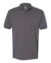 Hanes Ecosmart Jersey Polo In Grey