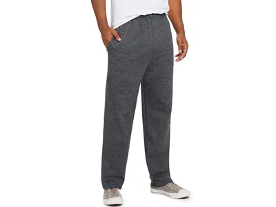 Hanes Men's Ecosmart Open Leg Pant With Pockets Men's Clothing Charcoal Heather: Xl One Size In Gray