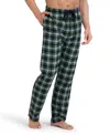 Hanes Men's Flannel Drawstring Sleep Pants In Green