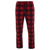 Hanes Men's Ultra Soft Plaid Brushed Fleece Pajama Pants In Multi