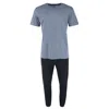 Hanes Men's Big And Tall Cotton Modal French Terry Sleep Pajama, 2 Piece Set In Black