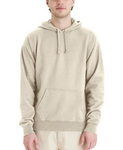 Hanes Ultimate Cotton Hooded Sweatshirt In Beige