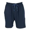Hanes Men's Jersey Knit Cotton Button Fly Pajama Sleep Shorts In Blue