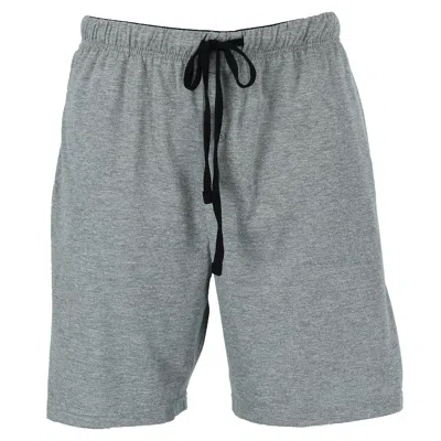 Hanes Men's Jersey Knit Cotton Button Fly Pajama Sleep Shorts In Grey