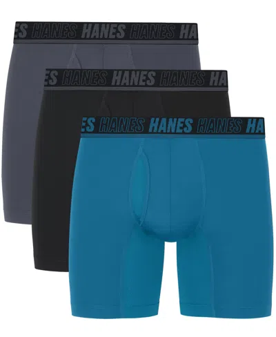 Hanes Men's Performance Boxer Briefs, 3-pack In Multi