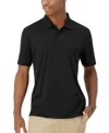 Hanes Men's Moves Performance Short Sleeve Polo In Black