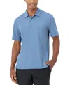 Hanes Men's Moves Performance Short Sleeve Polo In Blue Dive