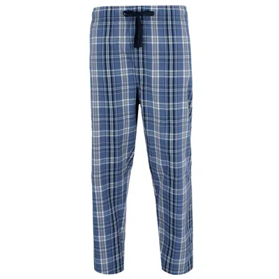 Hanes Men's Tag Free Comfort Flex Plaid Pajama Lounge Pant In Blue