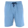 Hanes Men's Tag Free Knit Pajama Lounge Short With Side Pockets In Blue
