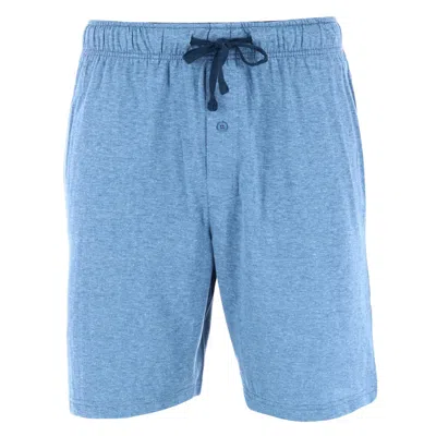 Hanes Men's Tag Free Knit Pajama Lounge Short With Side Pockets In Blue